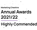 Logo of Marketing Cheshire Highly Commended Award 2021/2022